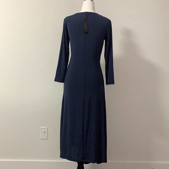 NWT Dynamite Indigo Navy Asymmetric Maxi Dress - Picture 4 of 8